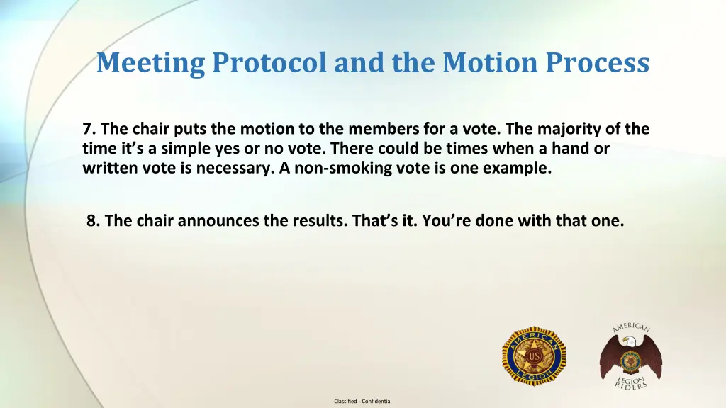 meeting protocol and the motion process 2