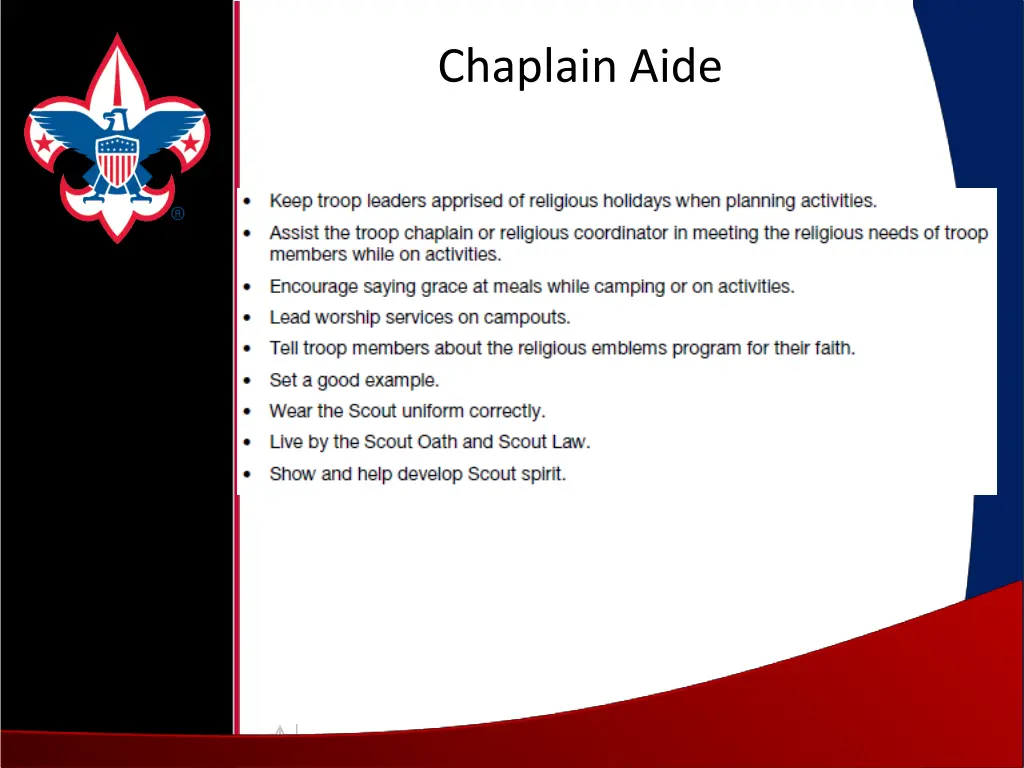 chaplain aide