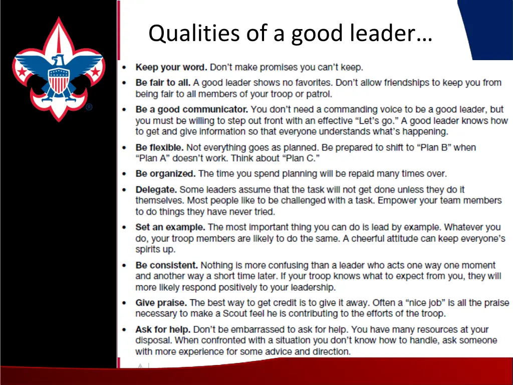 qualities of a good leader 1