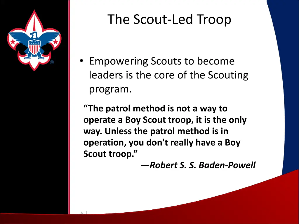 the scout led troop