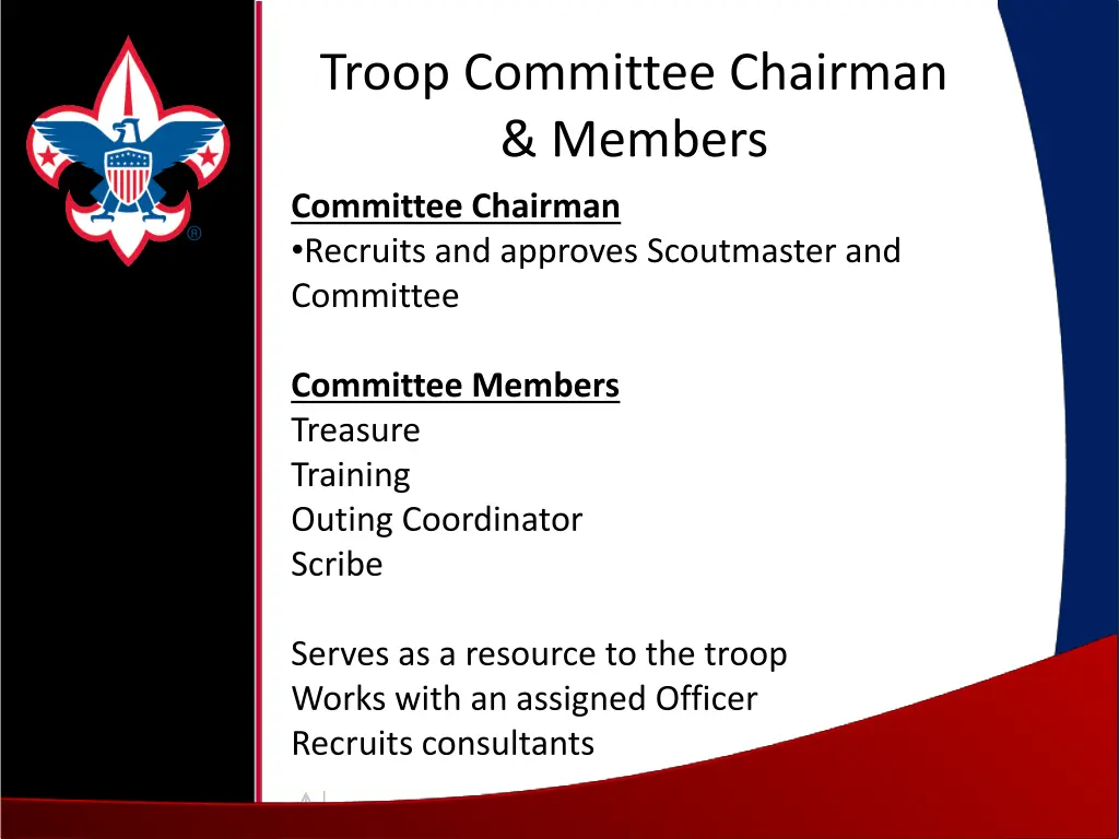 troop committee chairman members