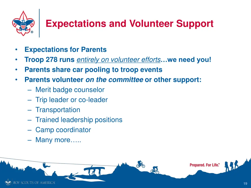 expectations and volunteer support 1