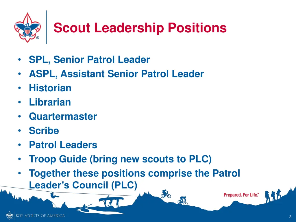 scout leadership positions