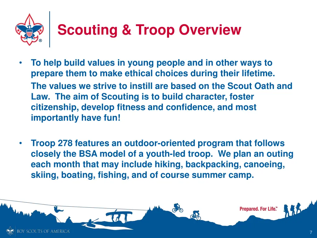 scouting troop overview