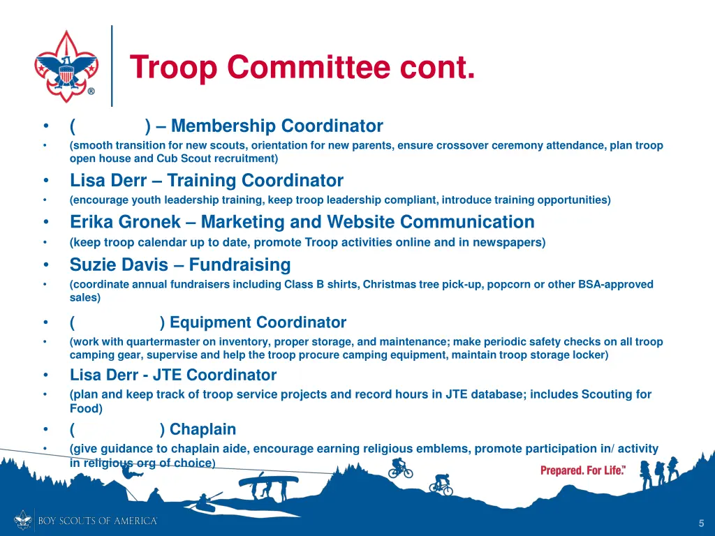 troop committee cont