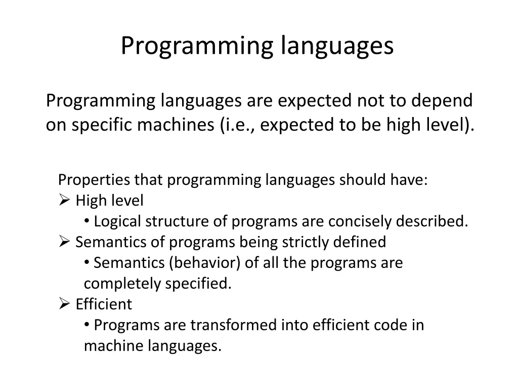 programming languages