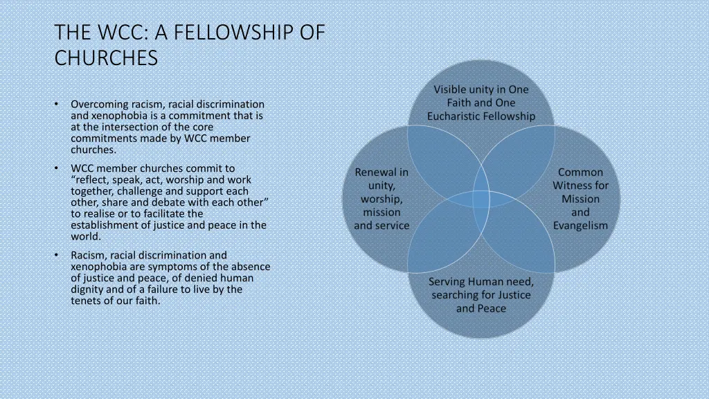 the wcc a fellowship of churches