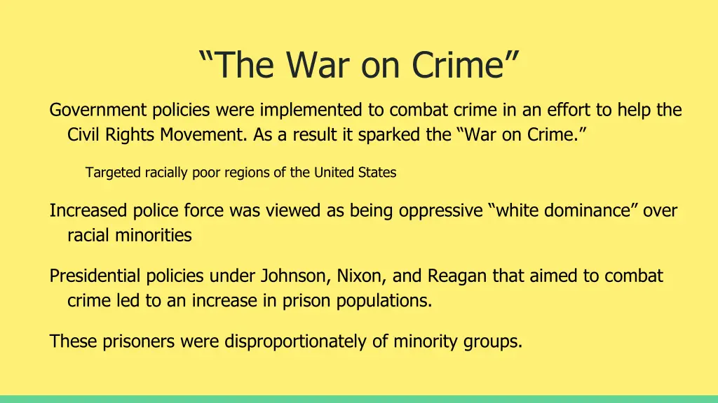 the war on crime