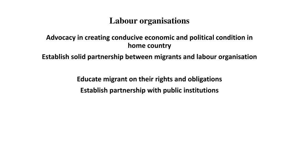 labour organisations