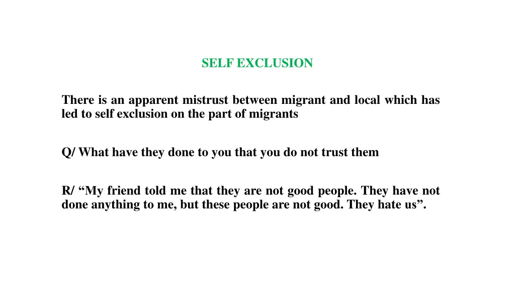 self exclusion