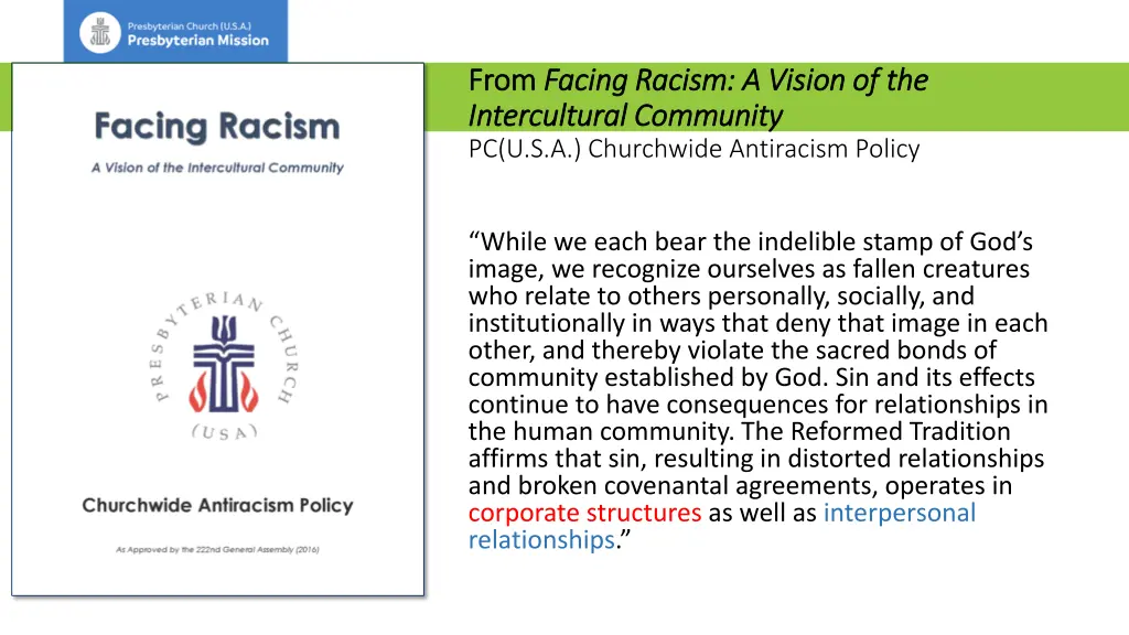 from from facing racism a vision of the facing