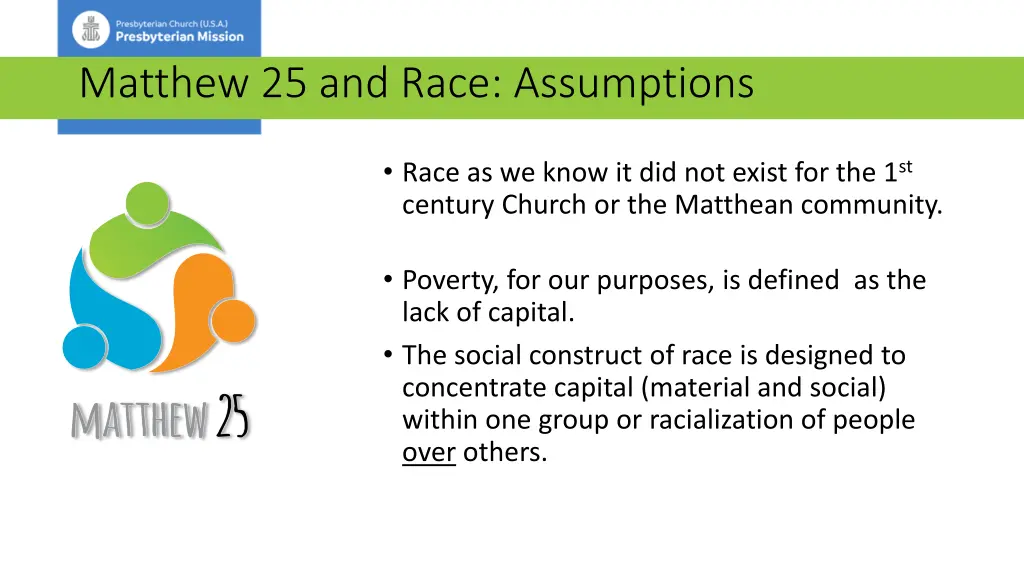 matthew 25 and race assumptions