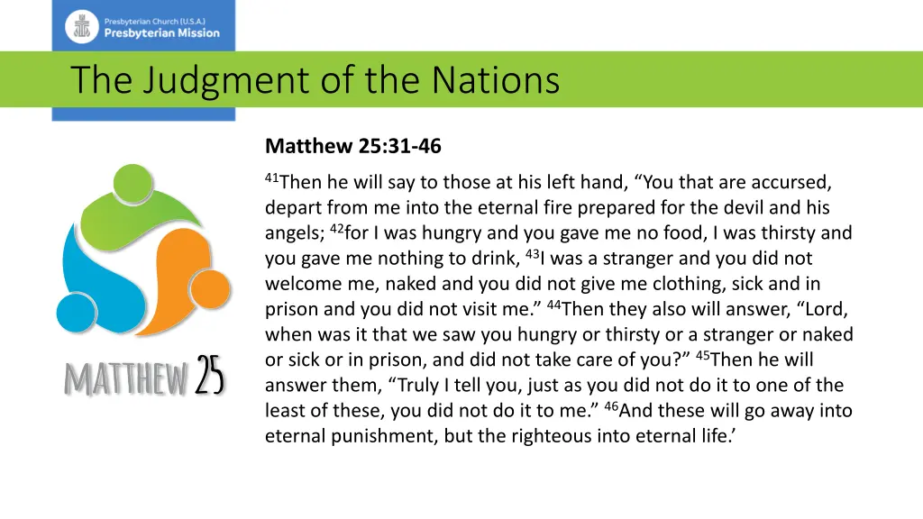 the judgment of the nations 1