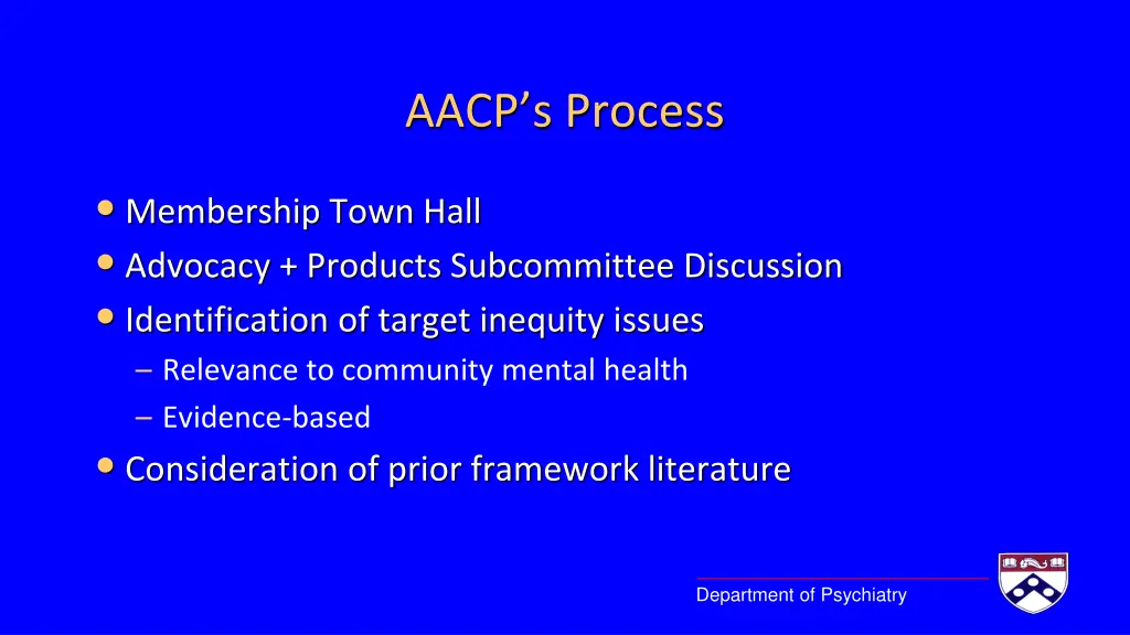 aacp s process