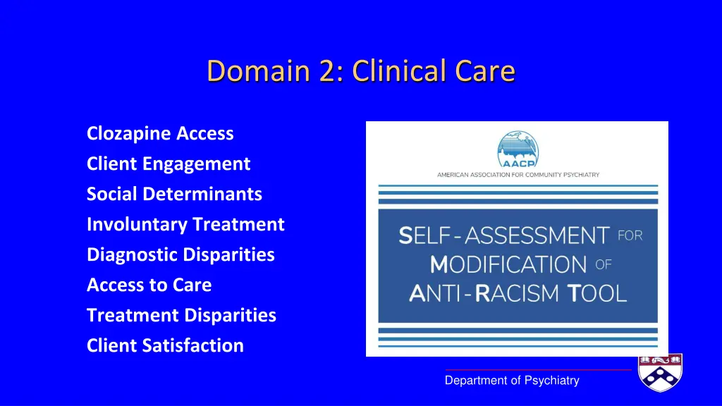 domain 2 clinical care