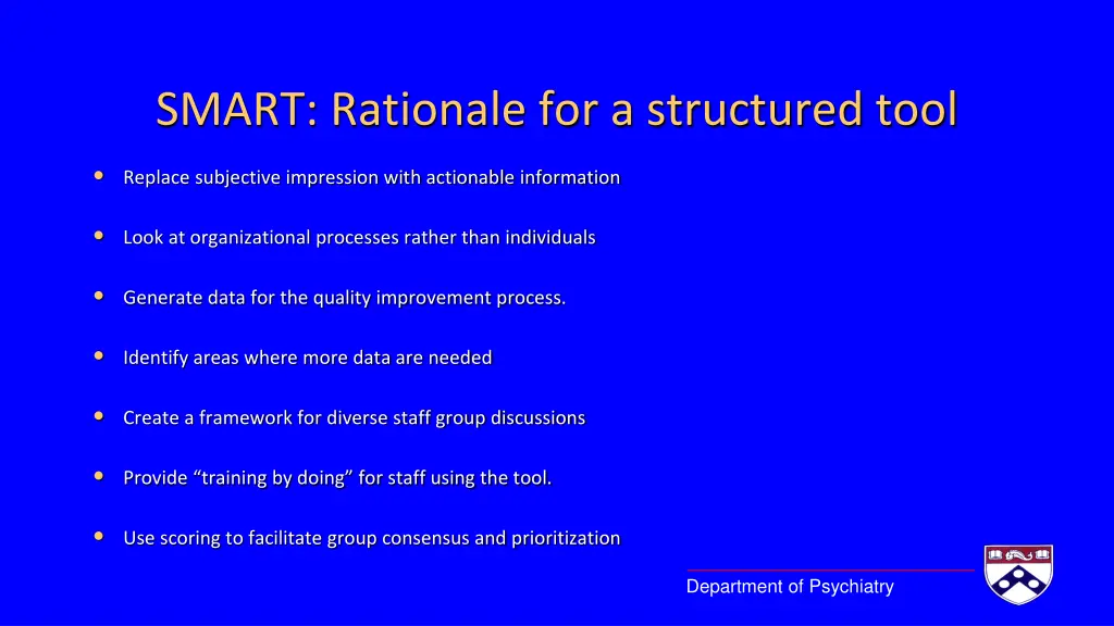 smart rationale for a structured tool