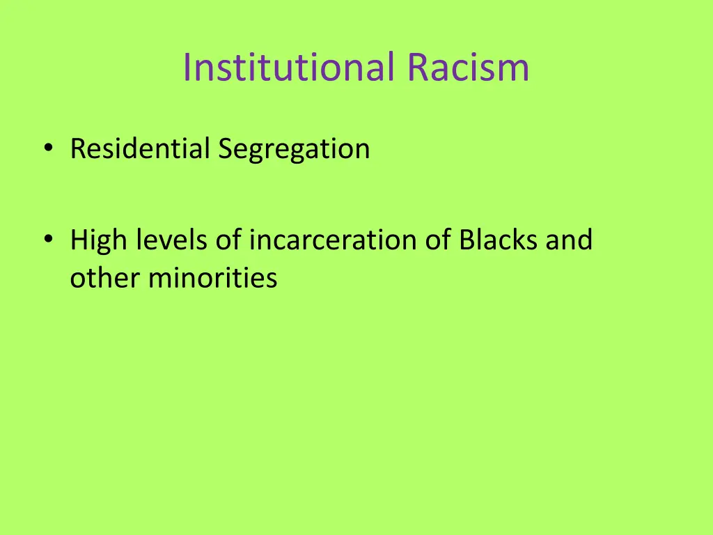 institutional racism