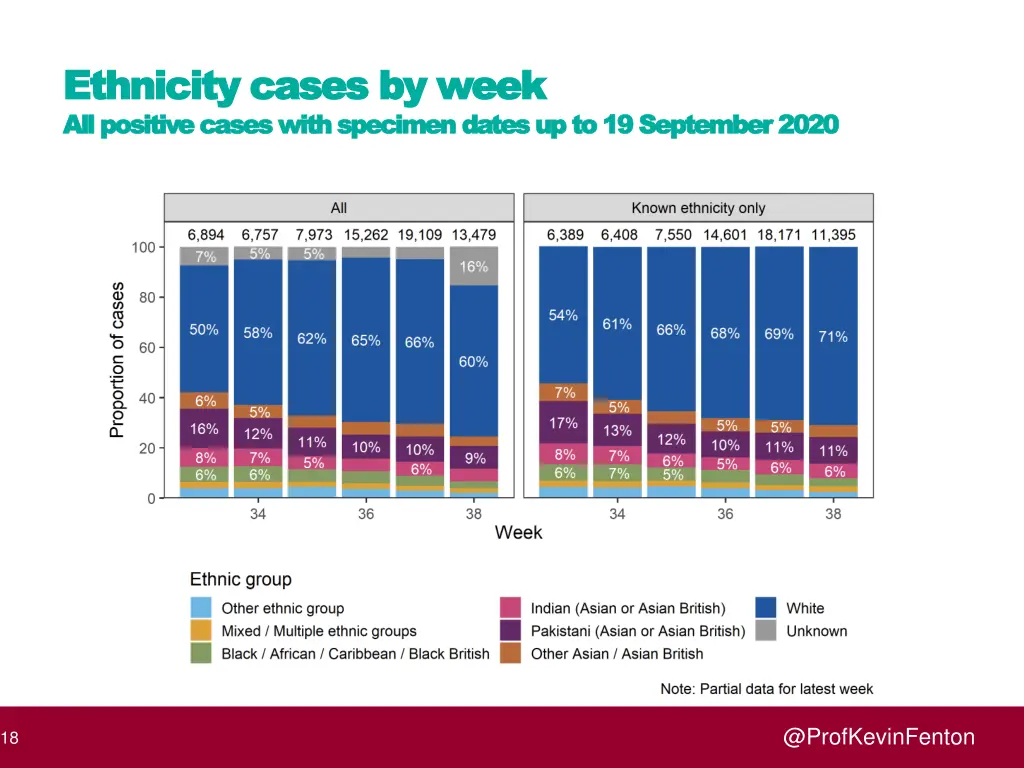 ethnicity cases by week ethnicity cases by week