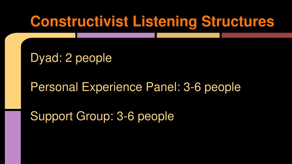 constructivist listening structures