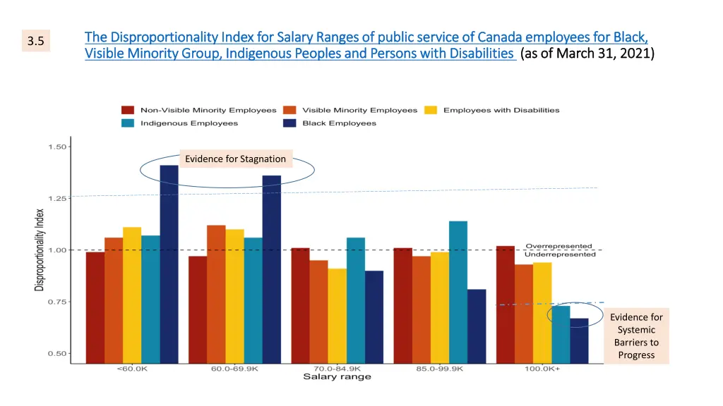 the disproportionality index for salary ranges