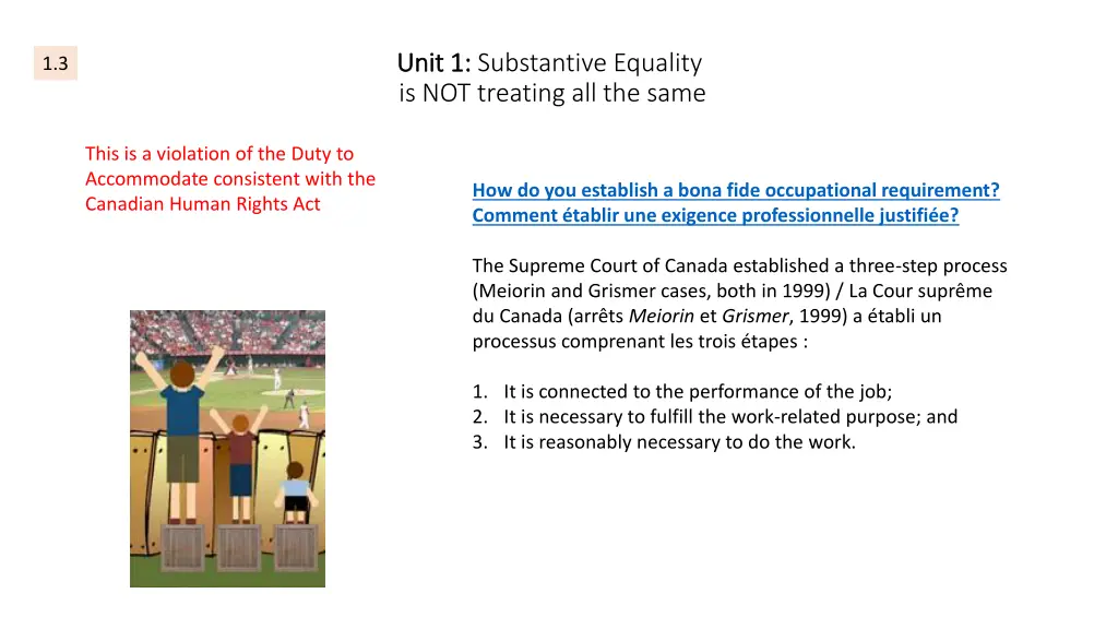 unit 1 unit 1 substantive equality