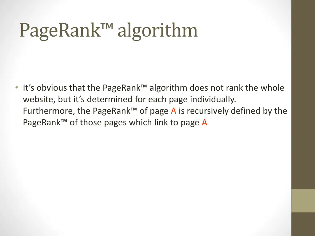 pagerank algorithm