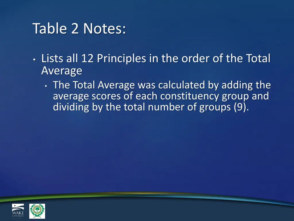 table 2 notes