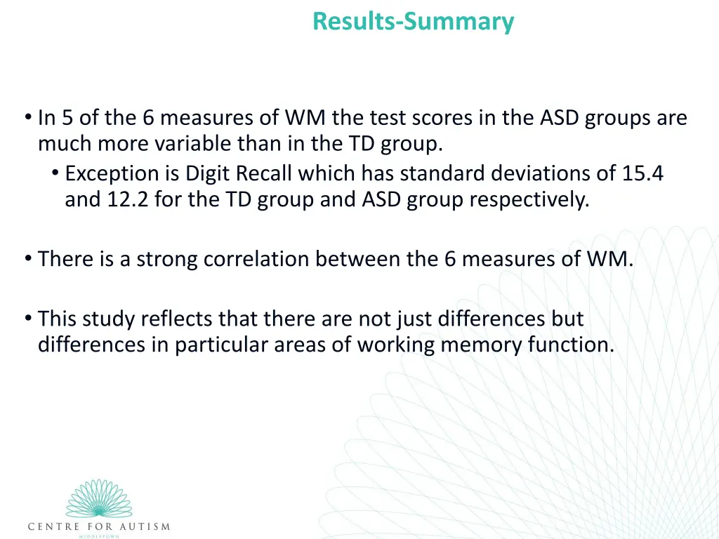 results summary 1