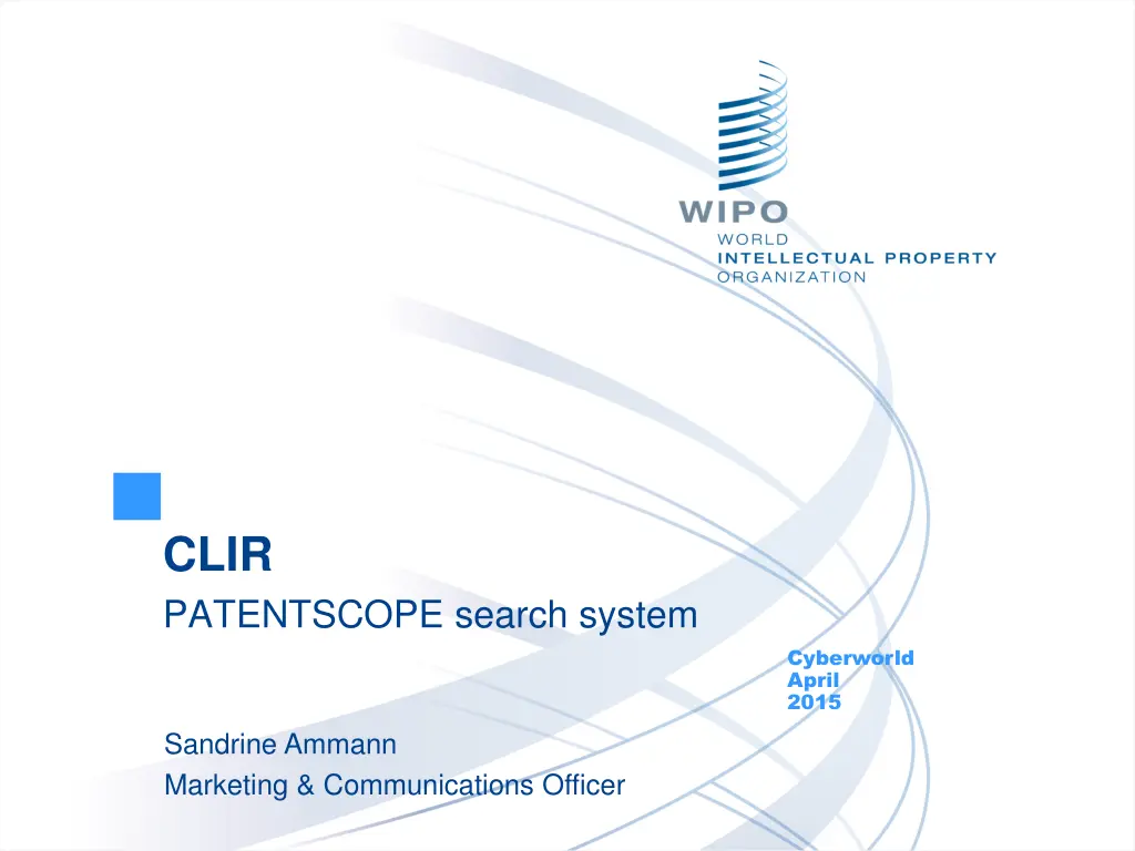 clir patentscope search system