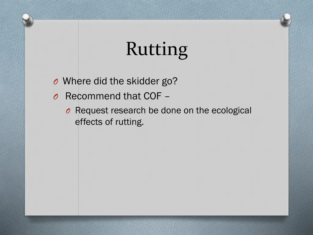 rutting