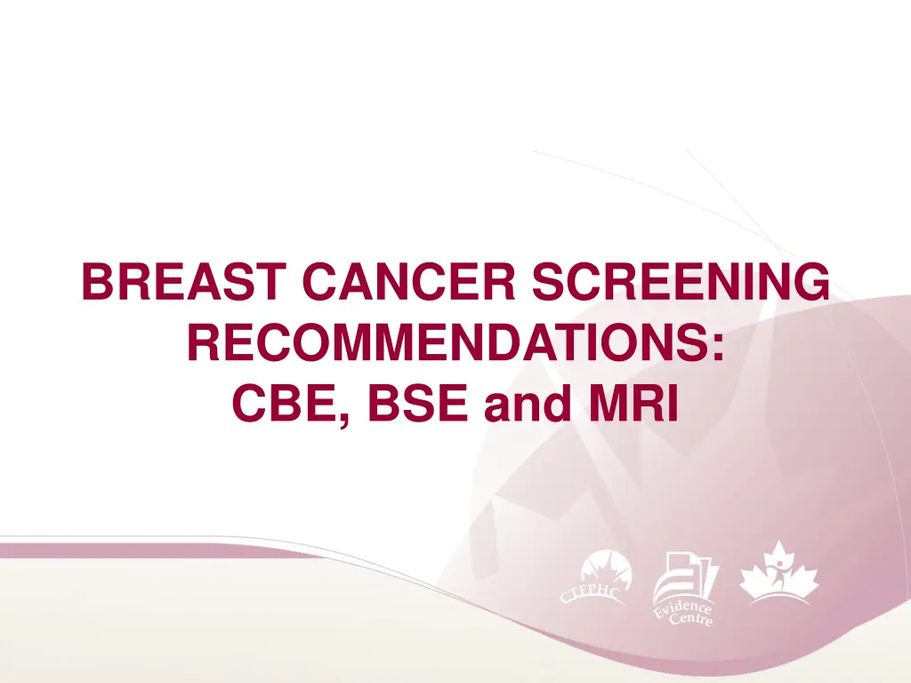 breast cancer screening recommendations