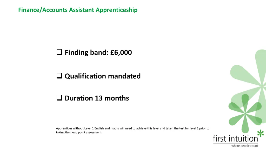 finance accounts assistant apprenticeship 1