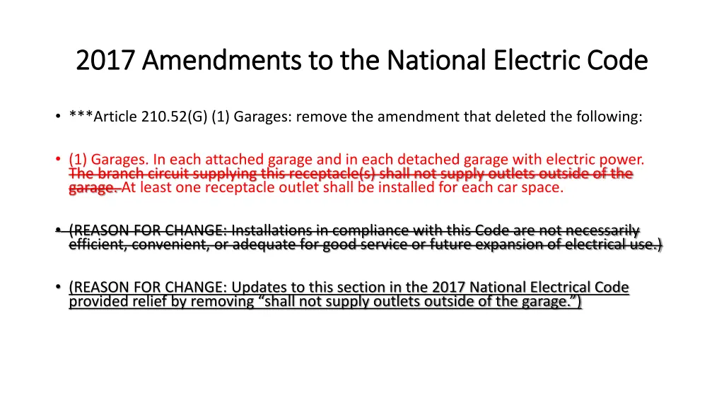 2017 amendments to the national electric code 3