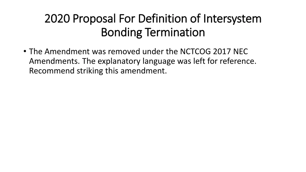 2020 proposal for definition of intersystem 2020