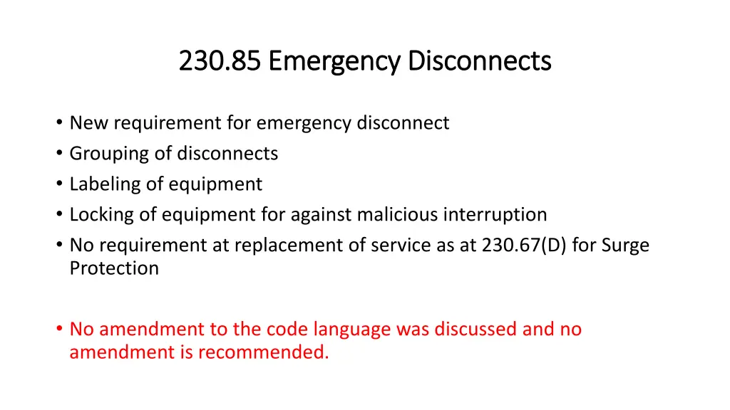 230 85 emergency disconnects 230 85 emergency