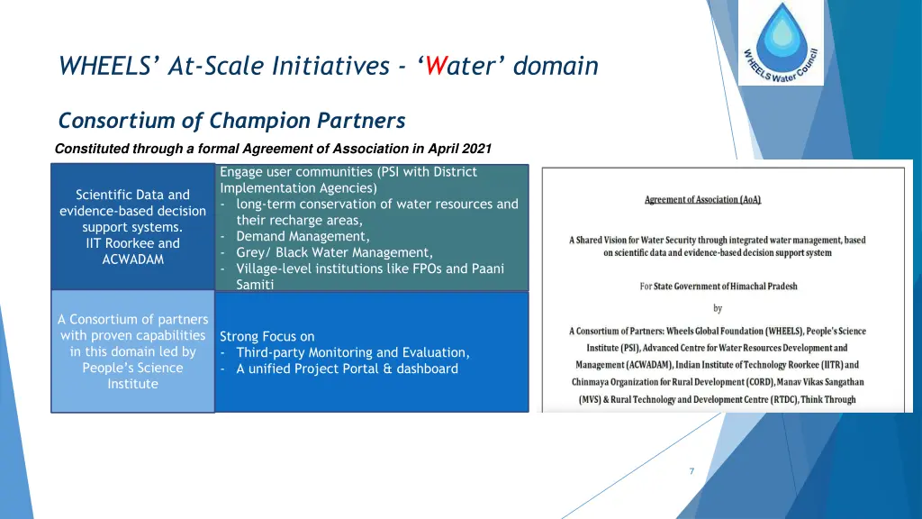 wheels at scale initiatives w ater domain 2