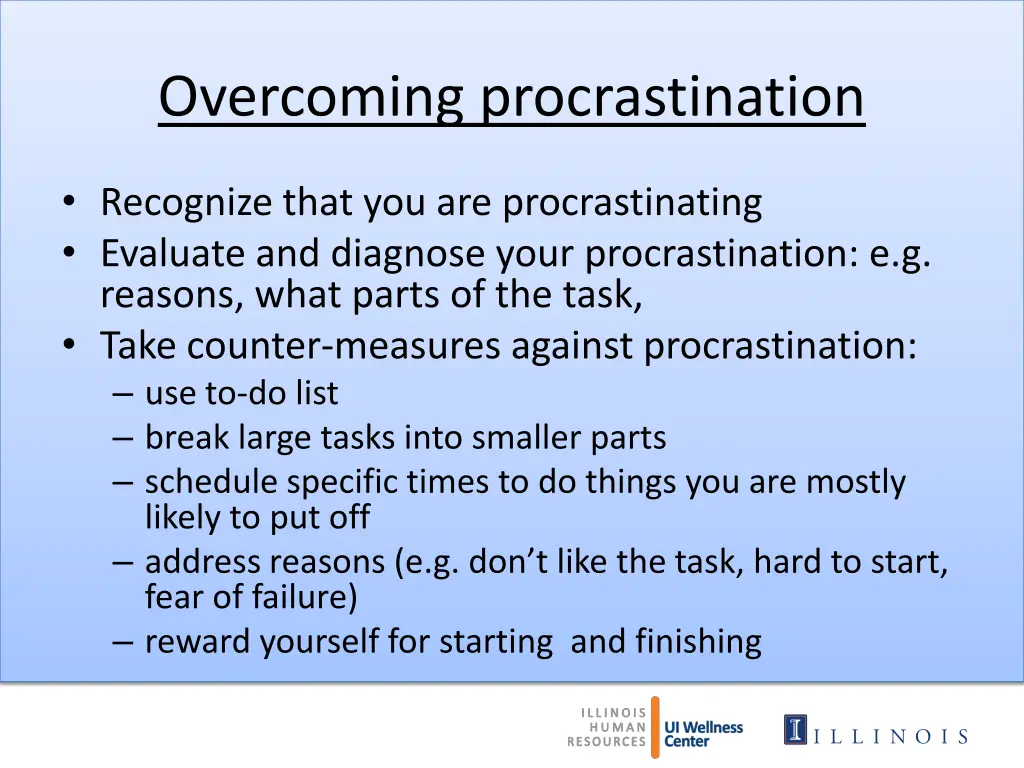 overcoming procrastination