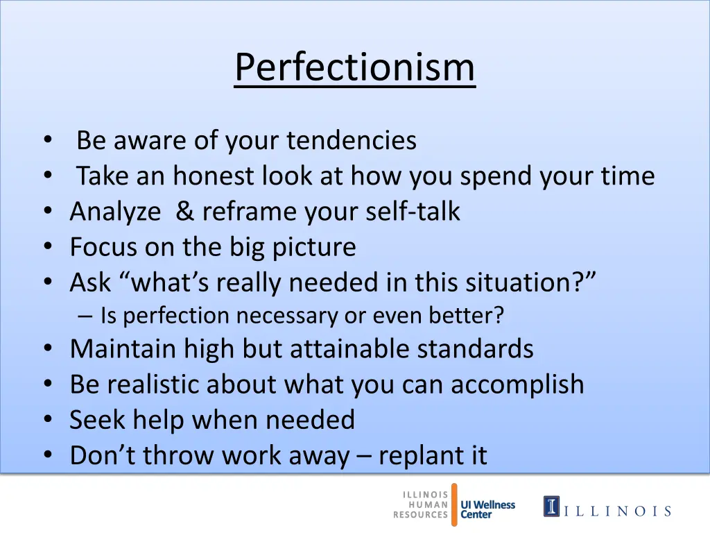 perfectionism