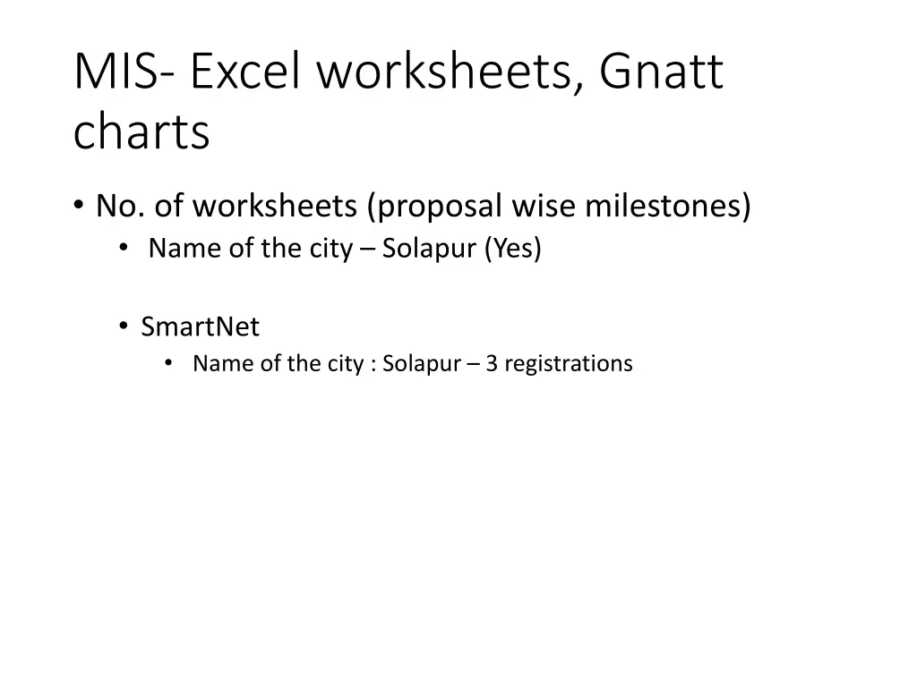 mis excel worksheets gnatt charts