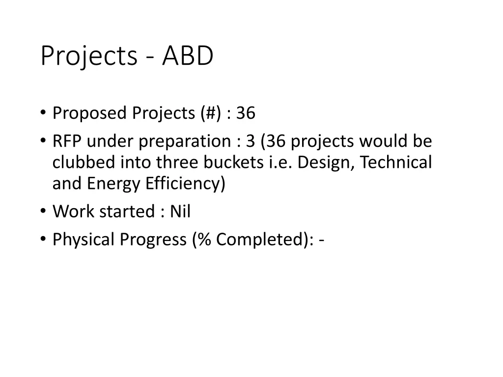 projects abd