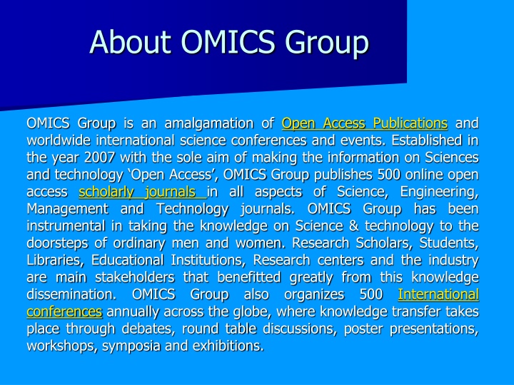 about omics group