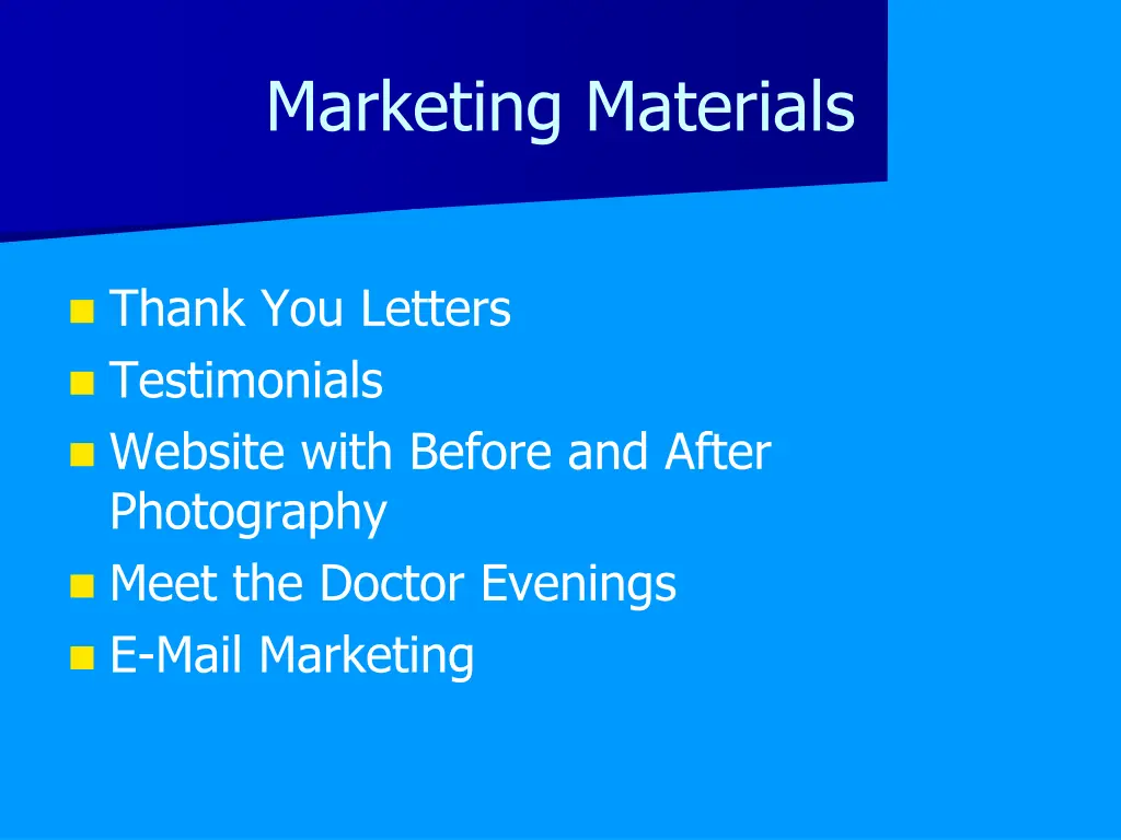 marketing materials