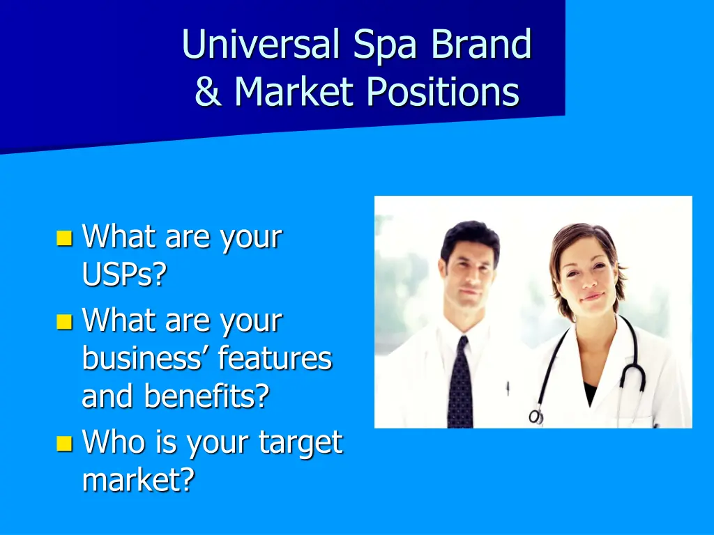 universal spa brand market positions