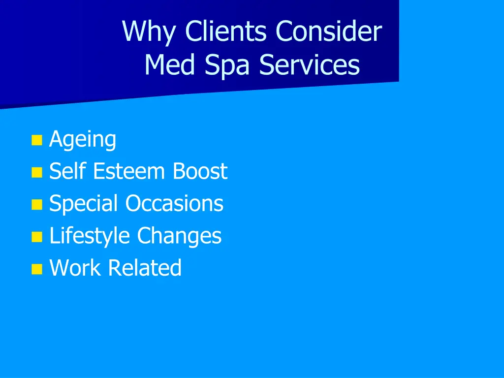 why clients consider med spa services