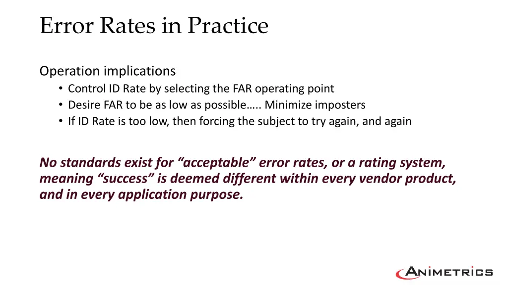 error rates in practice