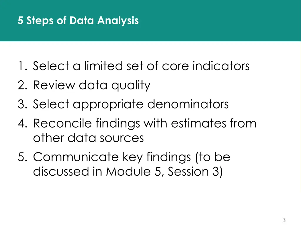 5 steps of data analysis