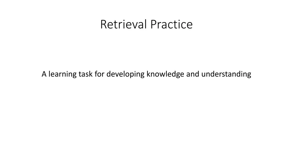 retrieval practice