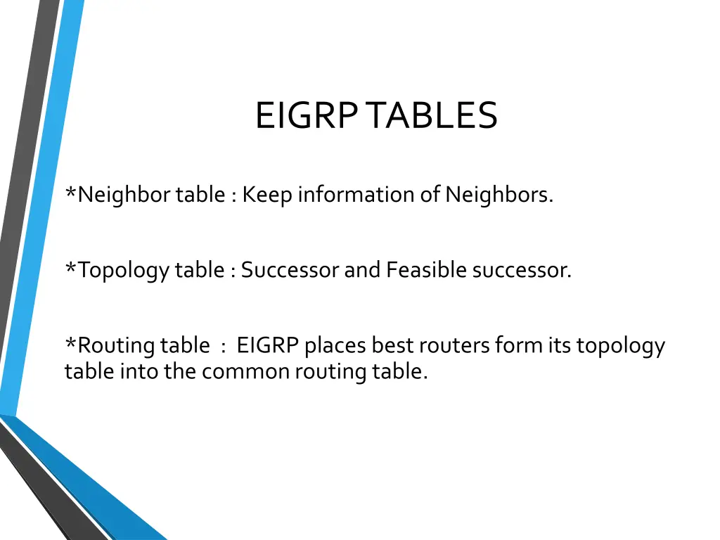 eigrp tables