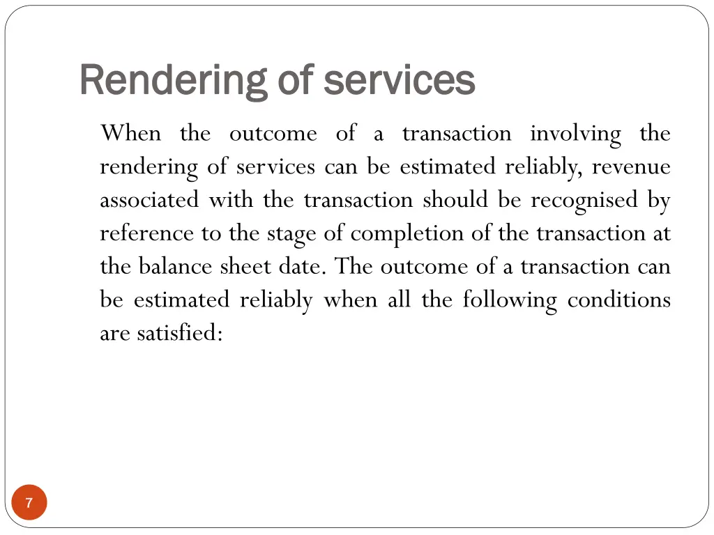 rendering of services rendering of services