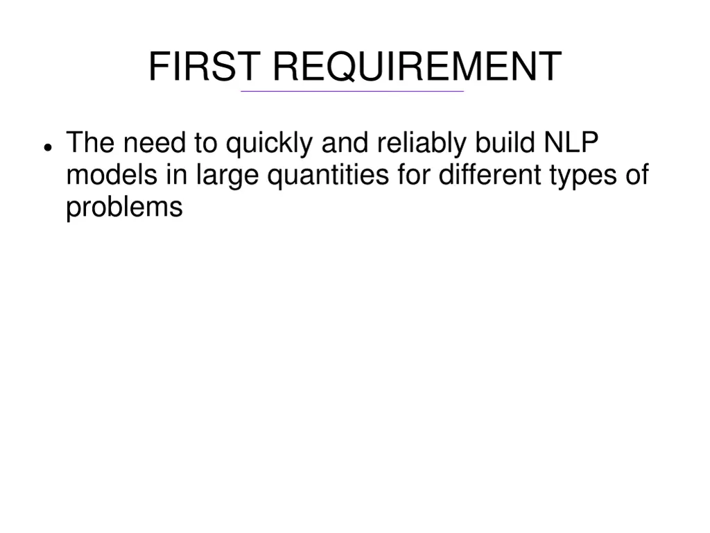 first requirement